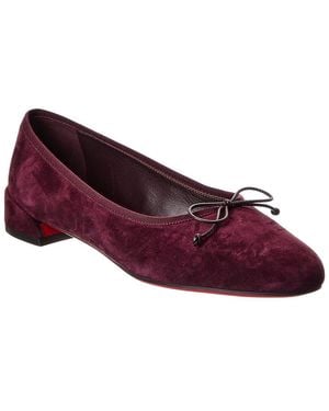 Christian Louboutin Sweetie Jane Suede Flat - Red