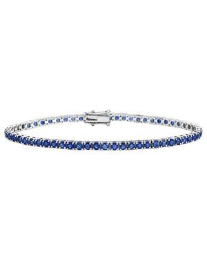 Forever Creations Signature Collection 14K 5.40 Ct. Tw. Diamond & Sapphire Bracelet - White