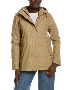 HUNTER Abbey Rubberized Short Rain Jacket - Natural