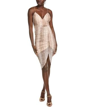 Marion Animal Print Mesh Tube Dress - Natural