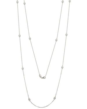 Suzy Levian 14k 1.70 Ct. Tw. Diamond Station Necklace - White