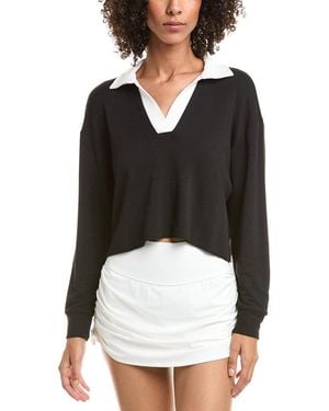 Splits59 Joan Fleece Polo Sweatshirt - Black