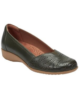 Rockport Rozie Leather Ballet Wedge - Brown