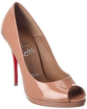 Christian Louboutin Lady Z 120 Patent Pump - Brown