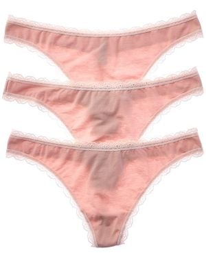 Wacoal B. Tempt'D By 3Pk Inspired Eyelet Thong - Pink