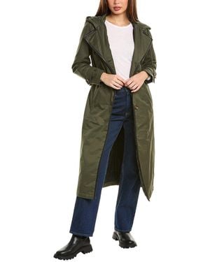 HUNTER Longline Horseback Riding Trench Coat - Green