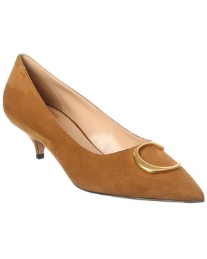 Dior Initial Suede Pump - Brown