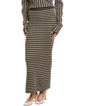 Rowing Blazers Stripe Wool & Mohair-Blend Maxi Skirt - Multicolour