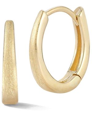 Ember Fine Jewelry 14k Oval Huggie Earrings - Metallic