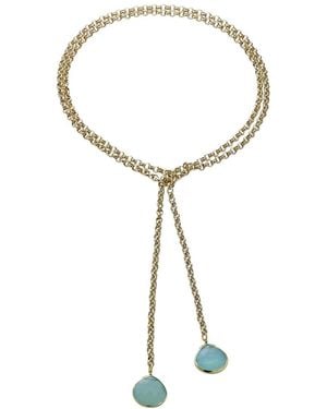 Rachel Reinhardt Jewelry 14K Plated Chalcedony Necklace - Multicolour