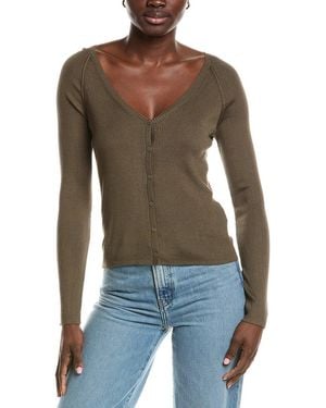 Jonathan Simkhai Darlene Silk & Cashmere-Blend Cardigan - Green