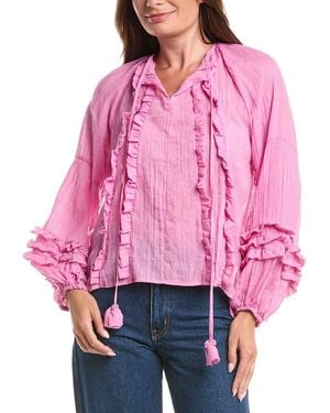 ANNA KAY Elenore Boho Blouse - Red