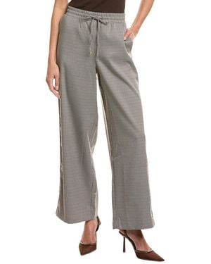 Ellen Tracy Suiting Stripe Pant - Gray