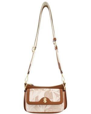 Tommy Bahama Floral Canvas Crossbody - Natural