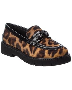 Ferragamo Ofelia Lug Haircalf & Leather Loafer - Brown