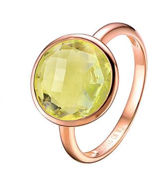 Genevive Jewelry 18K Rose Vermeil Ring - Metallic