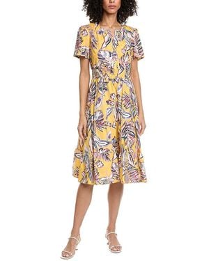 Nanette Lepore Short Sleeve Maxi Dress - Yellow