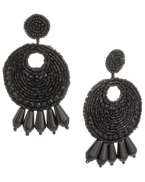 Kenneth Jay Lane Dangle Earrings - Black