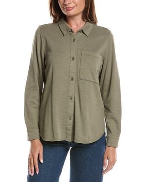 Eileen Fisher Classic Collar Shirt - Green