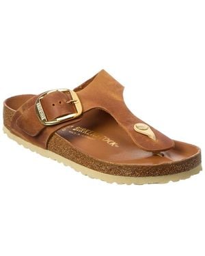 Birkenstock Gizeh Big Buckle Leather Sandal - Brown