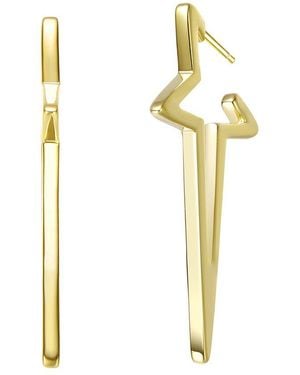 Rachel Glauber 14k Plated Dangle Earrings - Metallic