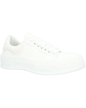 McQueen Canvas Deck Skate Plimsoll Shoe, Never Worn (Authentic Pre-Loved) - White