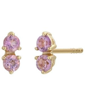Bony Levy 14K 0.40 Ct. Tw. 4 Amethyst Stud Earring - Pink