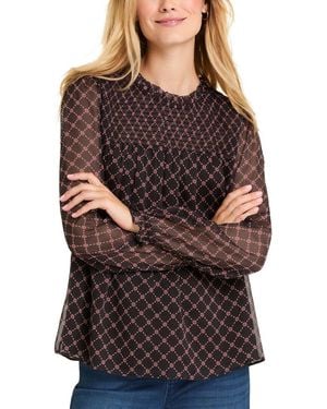 Draper James Jacqueline Long Sleeve Top - Brown