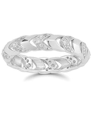 Sphera Milano Cz Chevron Ring - White