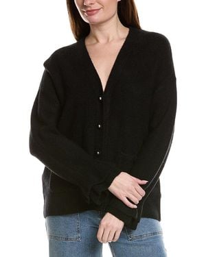 Cece Ruffle Cuff Cardigan - Black