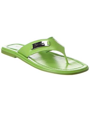 BY FAR Zizi Leather Sandal - Green