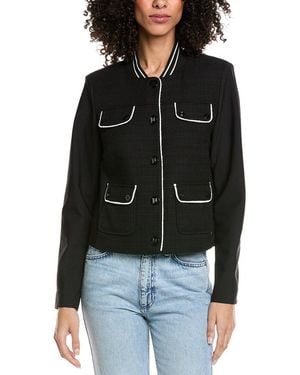 KARL LAGERFELD Mix Media Tweed Jkt - Black