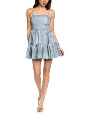 Avantlook Check Mini Dress - Blue