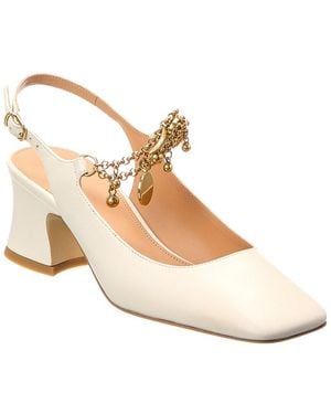 Chloé Charms Leather Pump - Natural
