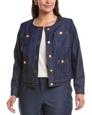 Tahari Plus Cardigan - Blue
