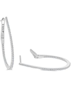 Sabrina Designs 18K 0.20 Ct. Tw. Diamond Inside Out Hoops - White