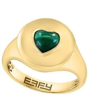 Effy Fine Jewelry 14K 0.96 Ct. Tw. Malachite Ring - Metallic