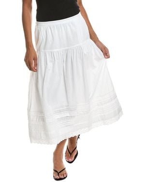 Madewell Pintucked Midi Skirt - White