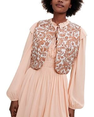 Maje Linen-blend Suit Blazer - Pink