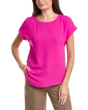 Jones New York Button Detail Blouse - Pink