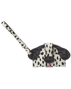 Fendi Best Friends Forever Ff & Leather Card Case - Metallic