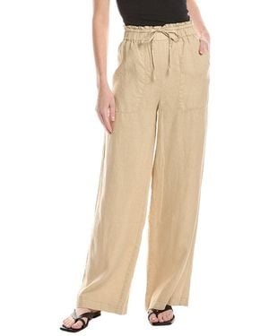 Michael Stars Jules High-Rise Wide Leg Linen Pant - Natural