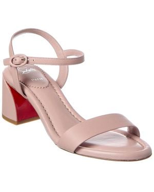 Christian Louboutin Miss Jane 55 Leather Sandal - Pink