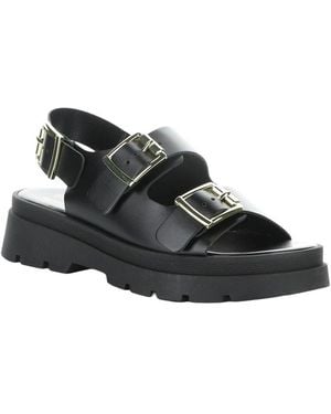 Bos. & Co. Bos. & Co. Cipher Leather Sandal - Black