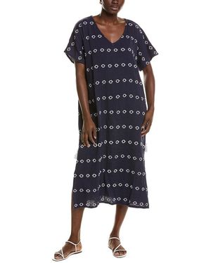 MER ST BARTH Capucine Maxi Caftan Dress - Blue