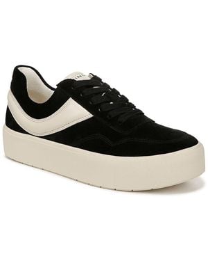 Vince Benfield Court Leather Trainer - Black