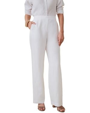 J.McLaughlin Rita Linen-Blend Pant - Grey