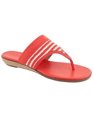 Aerosoles Gesa Canvas Flat Sandal - Red