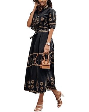 LEON GORI Maxi Dress - Black