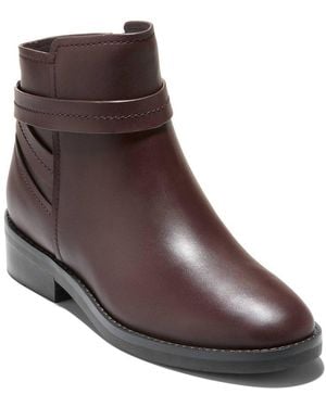 Cole Haan Rosalyn Waterproof Ankle Strap Leather Boot - Brown